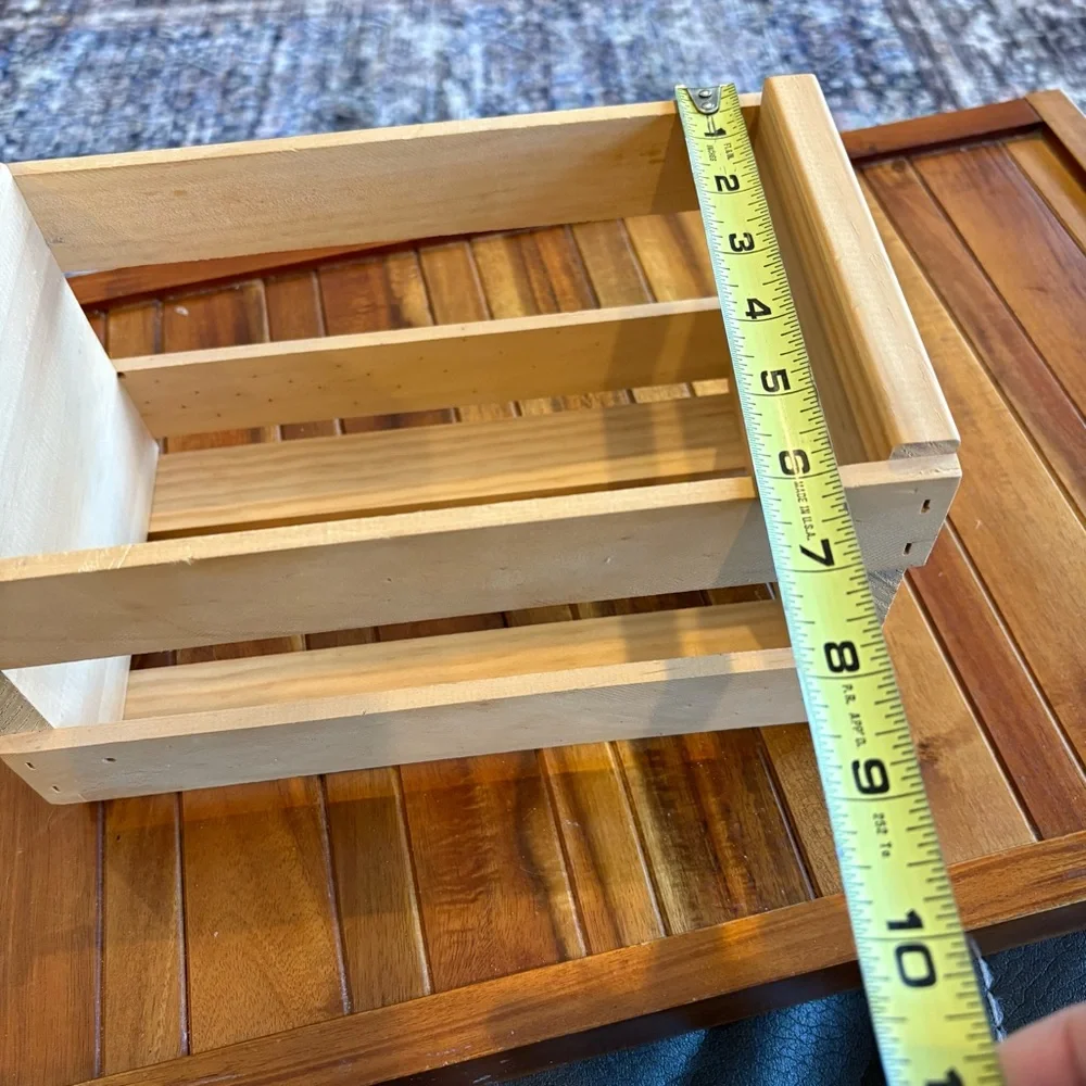 Napa Valley Single row 10x6x6” wooden disk crate square label